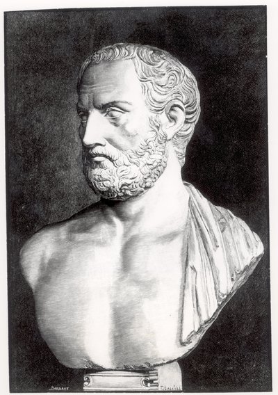 Bust of Thucydides, Engraved by Barbant by Felix Jules Lacaille
